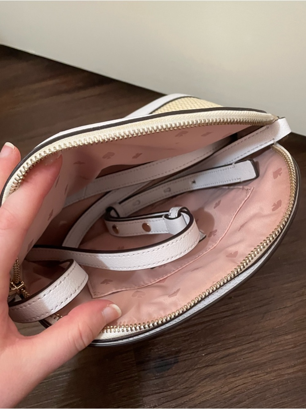 Kate Spade Sylvia Straw Large Dome Crossbody - Picture 3 of 5